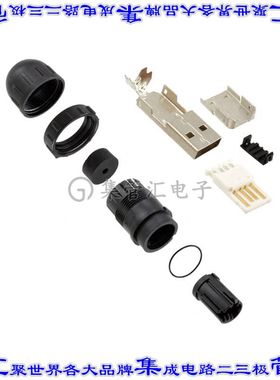 DCC-USBAT-150 连接器USB-A插头4POS USB 2.0自由悬挂