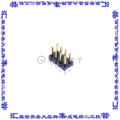 2842128-4 针座连接器8POS分离式2排2mm公形插针通孔直针镀金