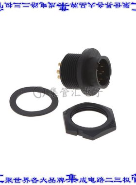 BU-10RMMS-LC7001 圆形连接器10POS插座公形引脚焊接镀金面板安装