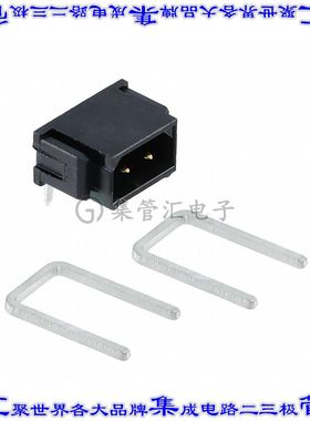 M80-8780222 针座连接器2POS接头2mm公形插针通孔直角镀金