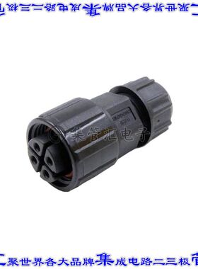 23004211-01 圆形连接器4POS插头母插口焊杯镀金自由悬挂