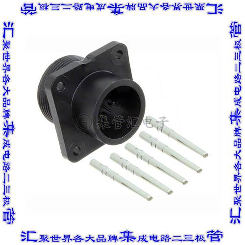 CXC3102A16S8P 圆形连接器5POS插座公形引脚压接银面板安装