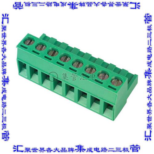 ED950/8 端子块连接器8POS插头母插口5mm绿色自由悬挂