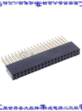 10153301-20111LF 背板连接器40POS叠通式2排2.54mm通孔黑色