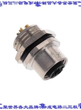 ALBKF12-FMBR5-SL 圆形连接器5POS插头母插口焊杯面板安装