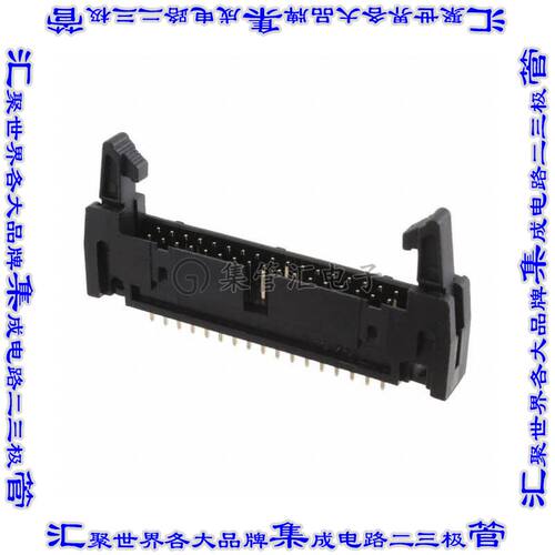 MHR-34-VUAL 针座连接器34POS接头2排2.54mm公形插针通孔直针镀金