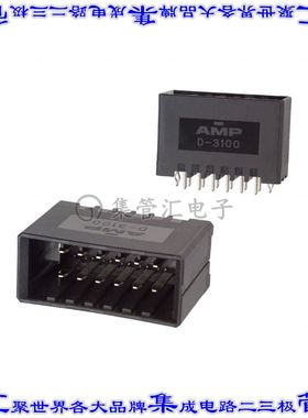 178326-5 针座连接器12POS接头2排3.81mm公形插针通孔直针锡