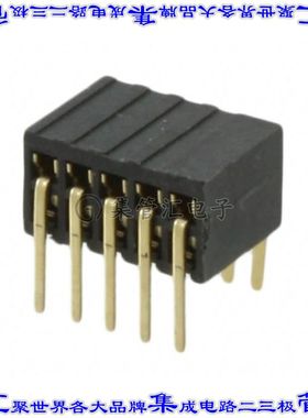 M50-3200545 针座连接器10POS插座2排1.27mm母形插口通孔直角镀金