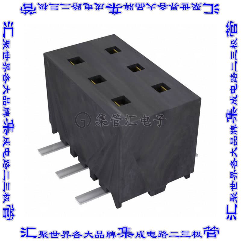 MMS-103-02-L-DV 针座连接器6POS插座2排2mm母形插口表贴SMD镀金