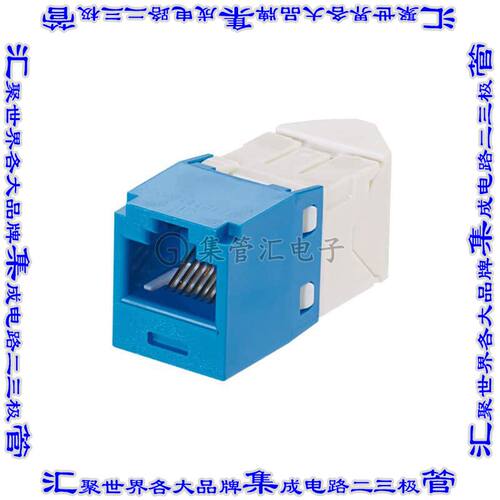 CJUD6X88TGBU 接插件连接器CAT6A UP/DOWN 45 DEGREE TG WIREC