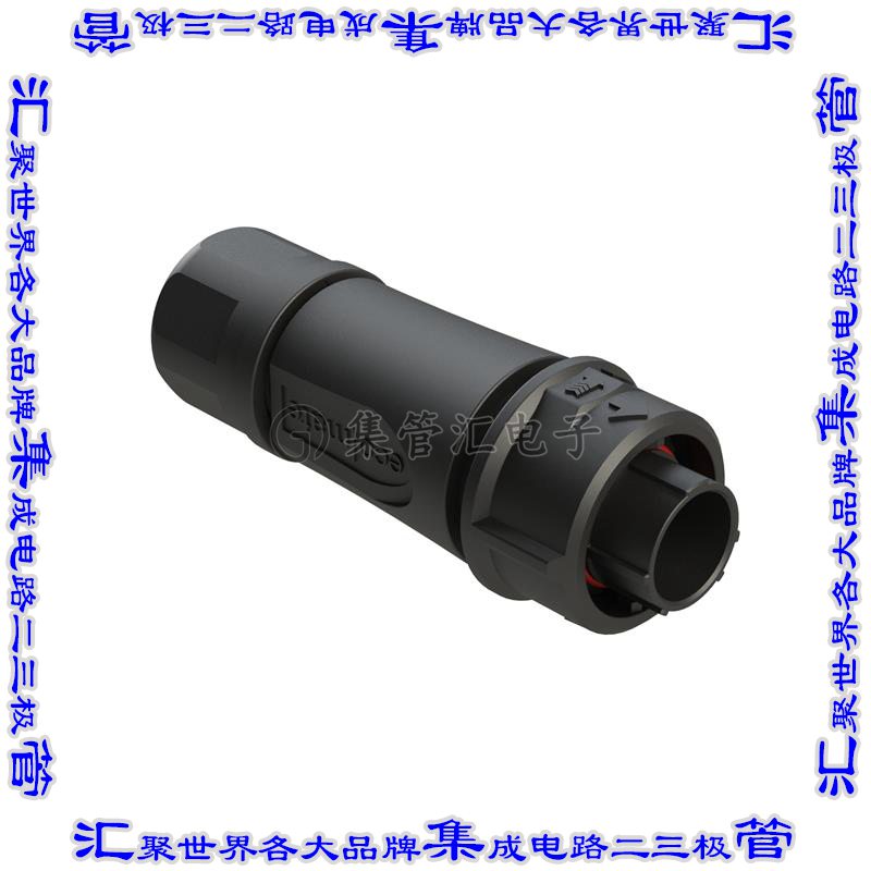 FLS6BS10N4P03 圆形连接器4POS插头外壳用于母插口黑色自由悬挂底
