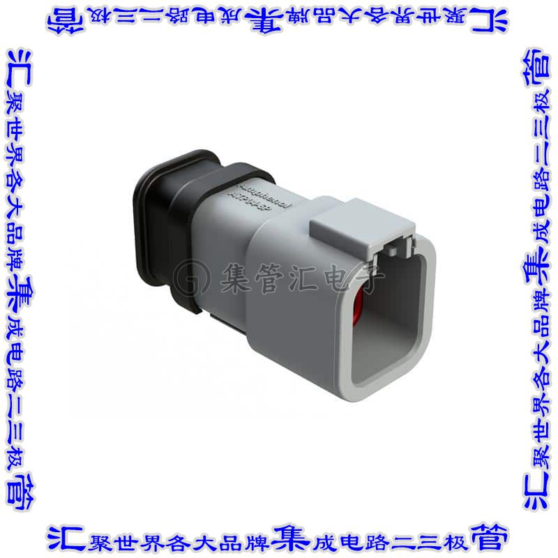 ATP04-6P-SR01 矩形连接器外壳6POS插座3排公形引脚灰色自由悬挂