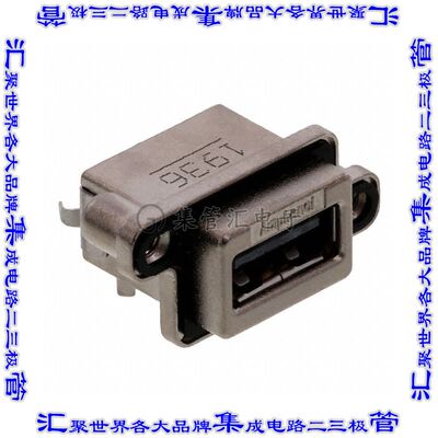 MUSBRA51140 连接器USB-A插座4POS USB 2.0通孔