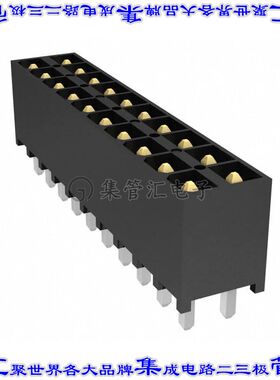 IPT1-110-01-L-D 针座连接器20POS接头2排2.54mm公形插针通孔直针