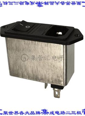 FN282-10-06 电源接入连接器3POS插座公插片模块IEC320-C14面板安