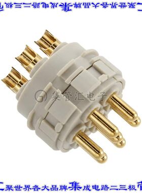 1594263 圆形连接器7(电源)插头公引脚焊杯镀金