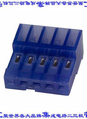 3-640442-5 矩形连接器5POS插座2.54mm母插口蓝色IDC锡自由悬挂直