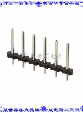 31027106 端子块连接器6POS接头公引脚无罩5mm黑色垂直通孔