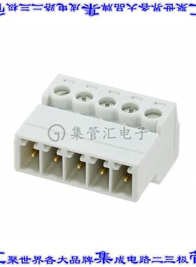 1719707 端子块连接器5POS插头公引脚3.81mm灰色自由悬挂