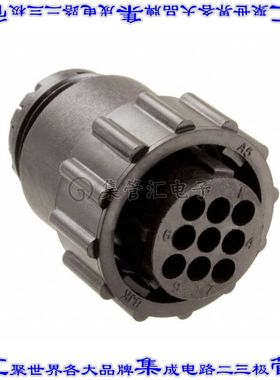 1977884-1 圆形连接器9POS插头外壳用于母插口黑色自由悬挂耦合螺