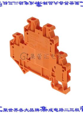 3044815 端子块连接器4POS馈通式2排6.2mm橙色10-26AWG