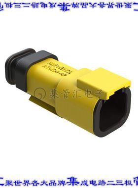 ATM04-4P-SR01YL 矩形连接器外壳4POS插座2排公形引脚黄色自由悬