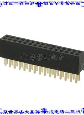 M50-3001545 针座连接器30POS插座2排1.27mm母形插口通孔直针镀金