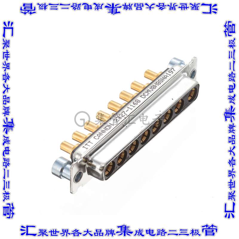 DCMV-8H8S-N-A197 连接器8(电源)插座母插口D-Sub组合式面板安装