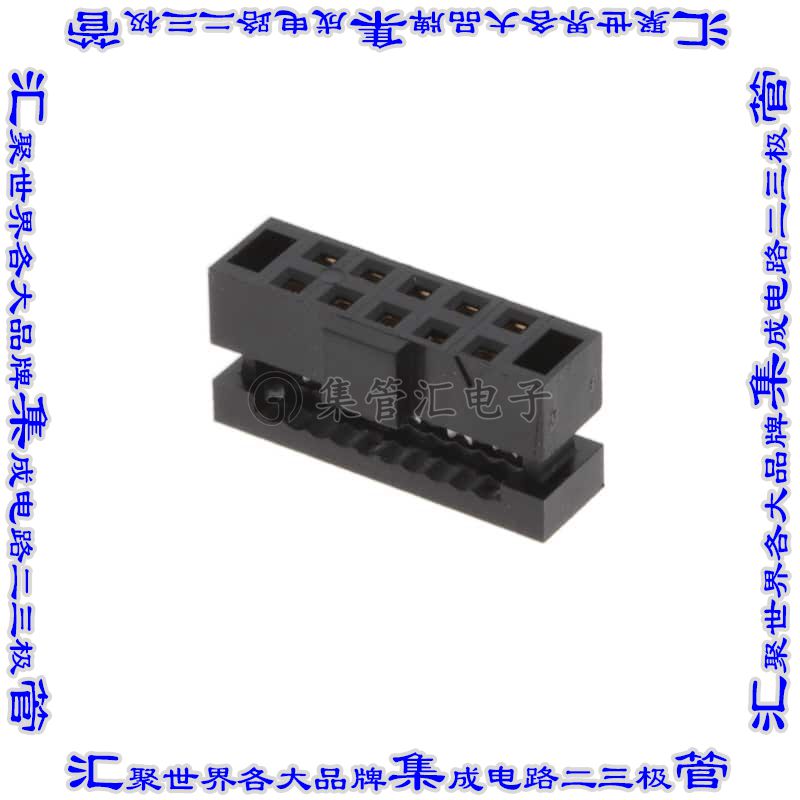 TCSD-05-01-F-N 矩形连接器10POS插座2排2mm母插口黑色IDC镀金自