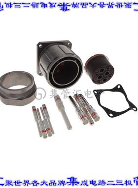 CL90558DT44412P 圆形连接器8POS插头公引脚压接镀金面板安装