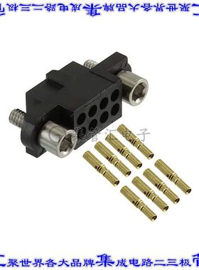 M80-4810805 矩形连接器8POS插座2排2mm母插口黑色压接镀金自由悬