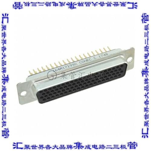 164A17199X 连接器78POS插座母插口4排D-Sub高密度通孔