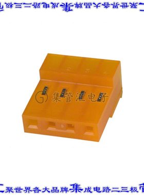 640431-4 矩形连接器4POS插座3.96mm母插口橙色IDC锡自由悬挂