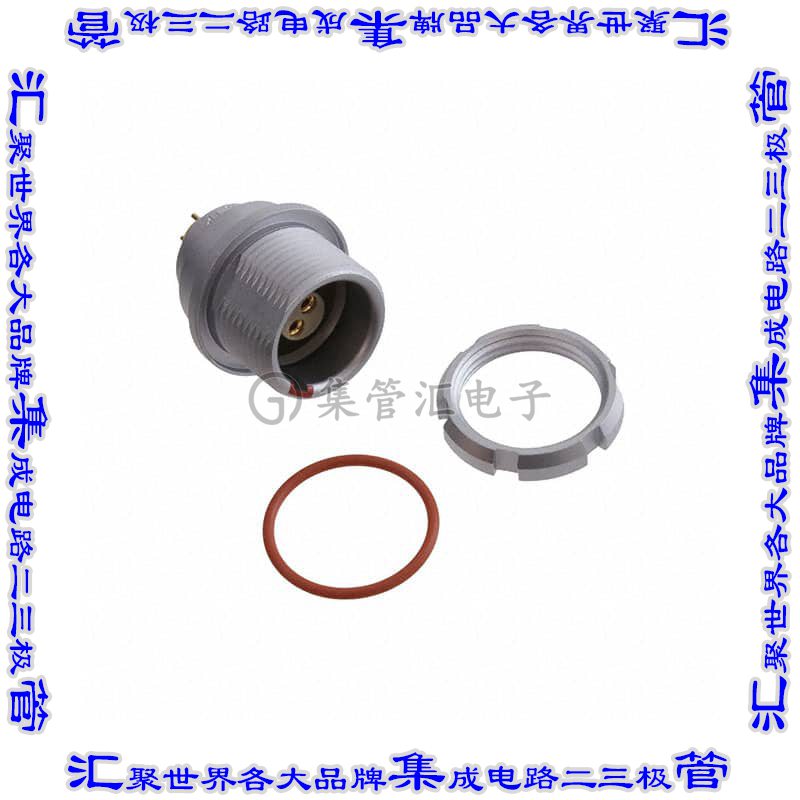 EEG.1K.302.CLN 圆形连接器2POS插座母插口焊接镀金面板安装通孔