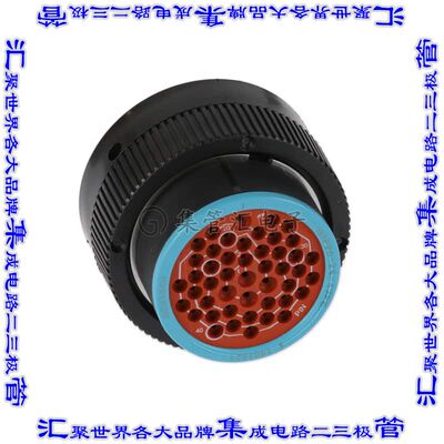 HDP26-24-47PE 圆形连接器47POS插头外壳用于公插针黑色自由悬挂