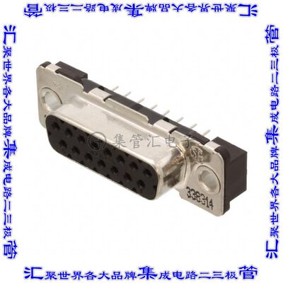 5-338314-2 连接器15POS插座母插口2排D-Sub通孔