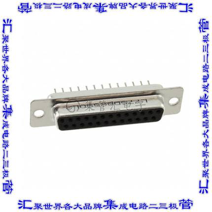 L77SDB25SOL2 连接器25POS插座母插口2排D-Sub通孔