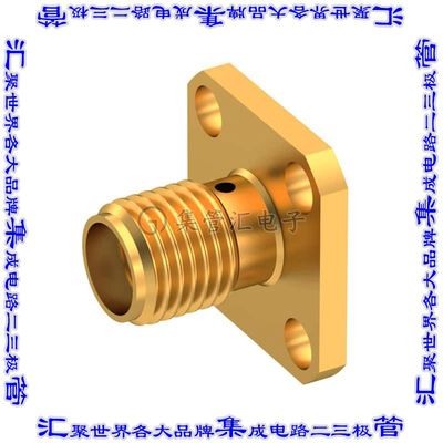 R125620000 同轴连接器SMA插孔母形插口焊片50欧姆面板安装通孔