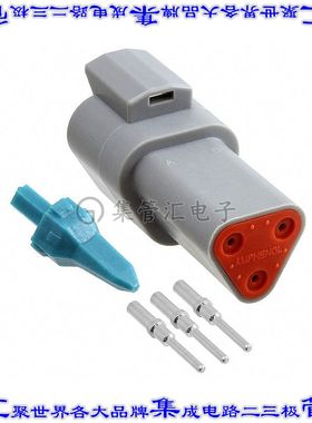 AT04-3P-KIT01 矩形连接器3POS插座公引脚灰色压接自由悬挂