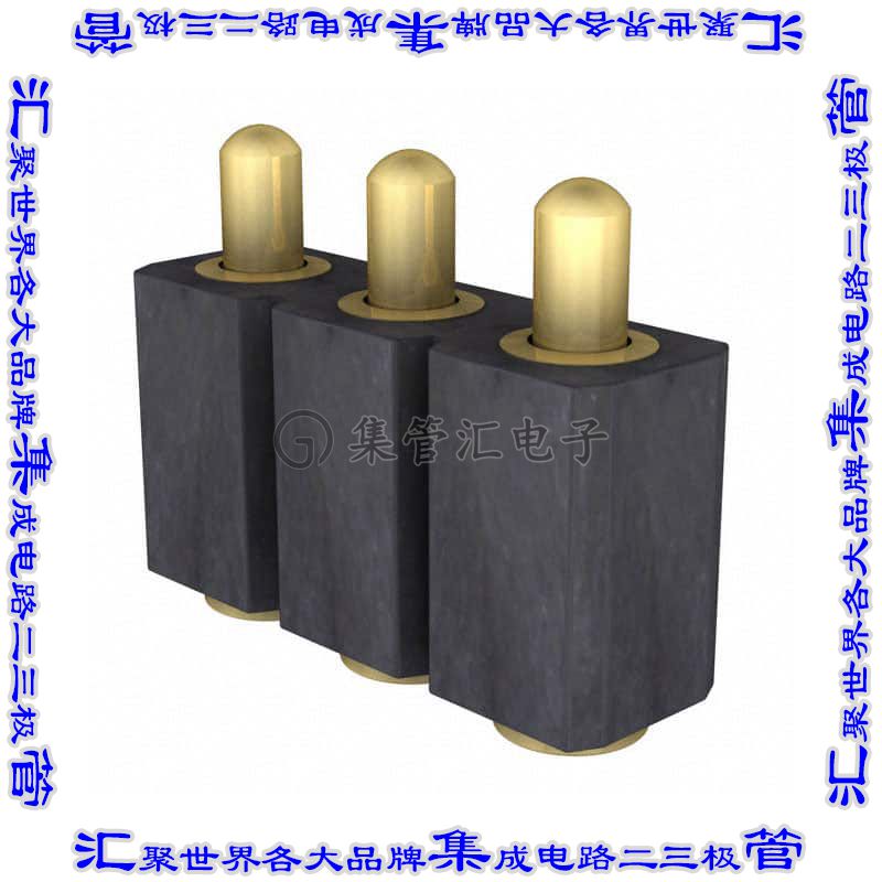 811-SS-003-30-001101 弹簧式连接器3POS活塞型2.54mm表面贴装镀