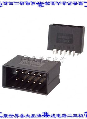 178325-3 针座连接器10POS接头2排3.81mm公形插针通孔直针镀金