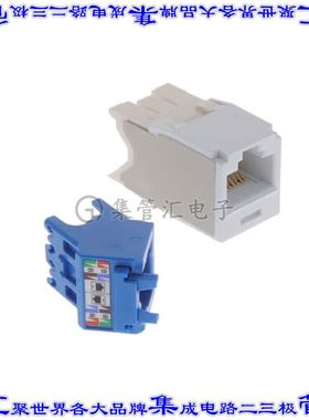 CJUD6X88TGWH 接插件连接器CAT6A UP/DOWN 45 DEGREE TG WIREC
