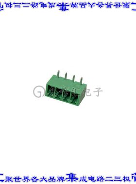395126004 0395126004端子块连接器4POS接头公引脚带罩3.81mm绿色