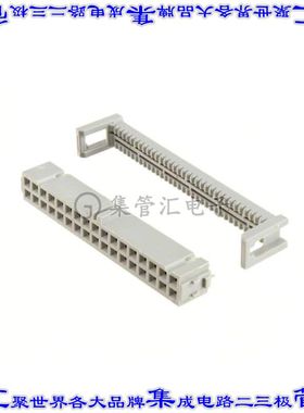 D89134-0101HK 矩形连接器34POS插座2排2.54mm母插口灰色IDC镀金