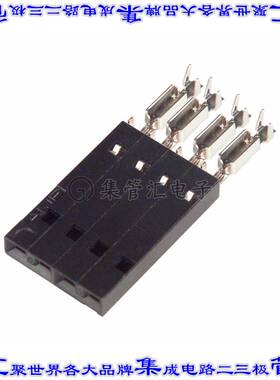 5-103976-3 矩形连接器4POS插座2.54mm母插口黑色IDC镀金自由悬挂
