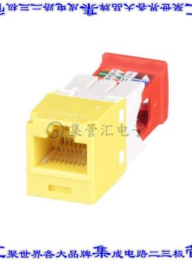 CJ5E88TGYL 接插件连接器CATEGORY 5E, RJ45, 8-POSITION, 8