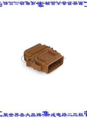 ATM06-12SD-SR1BN 矩形连接器外壳12POS插头2排母形插口棕色自由