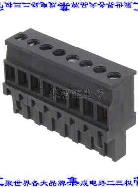 395333008 0395333008端子块连接器8POS插头母插口5.08mm黑色自由