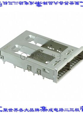 2227104-1 插拔式连接器机架成组(1 x 2)QSFP28通孔直角压配