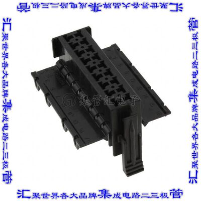929504-6 矩形连接器外壳18POS插座2排5mm母形插口黑色自由悬挂